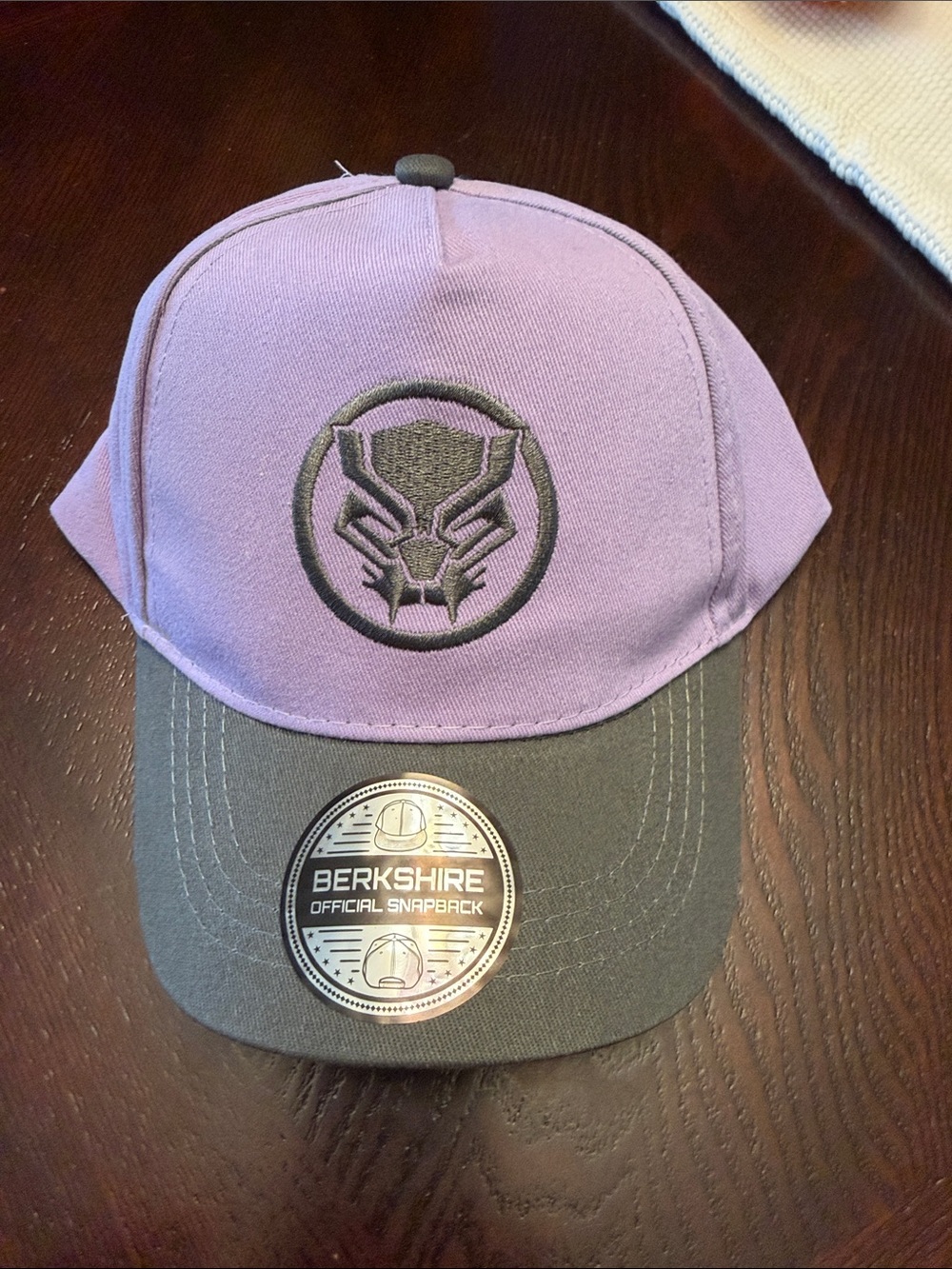 Marvel Black Panther Lavender and Gray Snapback Hat - Girls